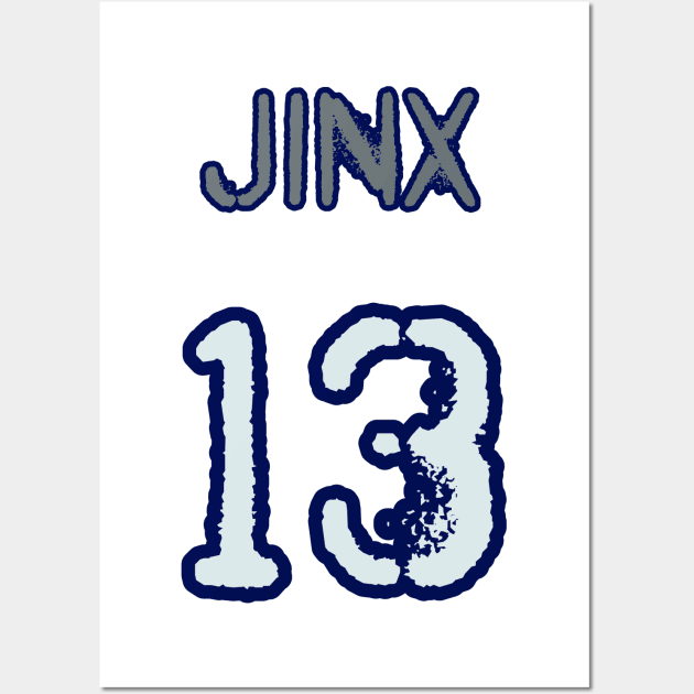 Jinx 13 jersey Wall Art by The Illegal Goat Company